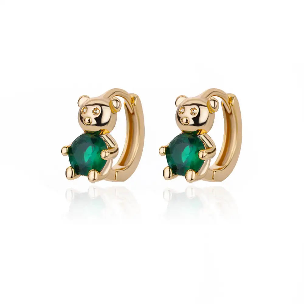 Fashion Rabbit Crystal Hoop Earrings For Women Zircon Leopard Head Owl Elephant Butterfly Earring Animal Jewelry Wedding Gift