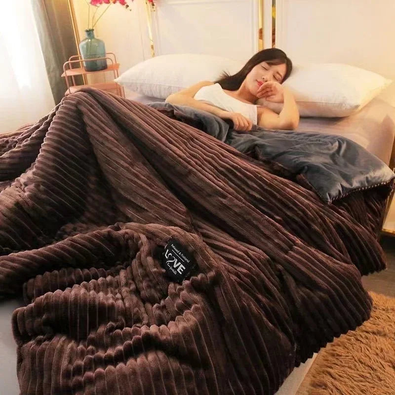 Winter Thick Velvet Duvet Cover Warmth Solid Color Bedding Set Double Quilt Cover Twin Queen King Comforter Cover 220*240cm