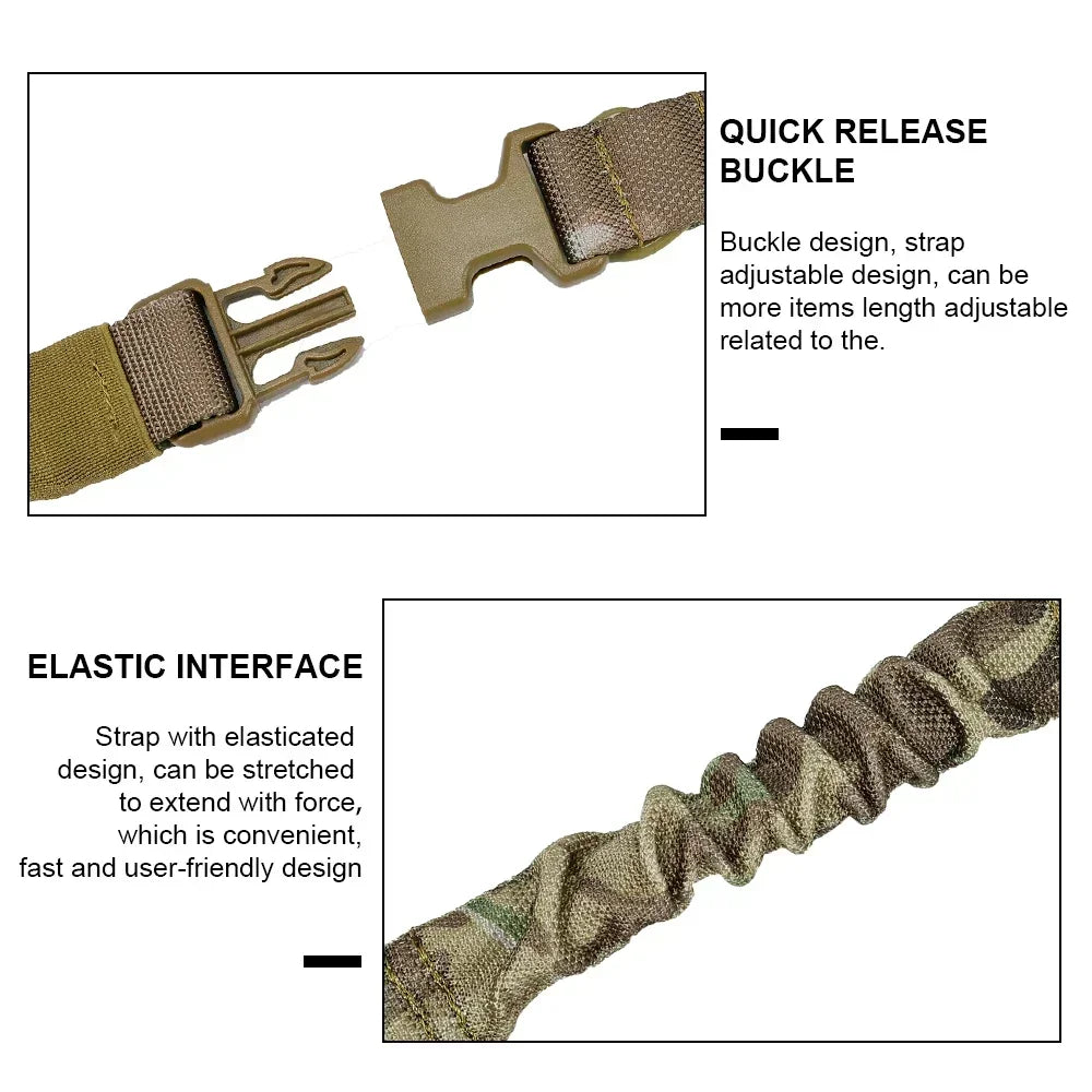 Tactical Shot Gun Belt Hunting Gear Double Point Gun Sling Shoulder Strap Rifle Rope Belt With Metal Buckle Hunt Accessories