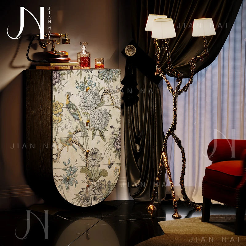 Garden Craft Living Room Cabinets Storage Filing Decor Librero Display Cabinets Accent Luxury Vitrina Chinese Style Furniture