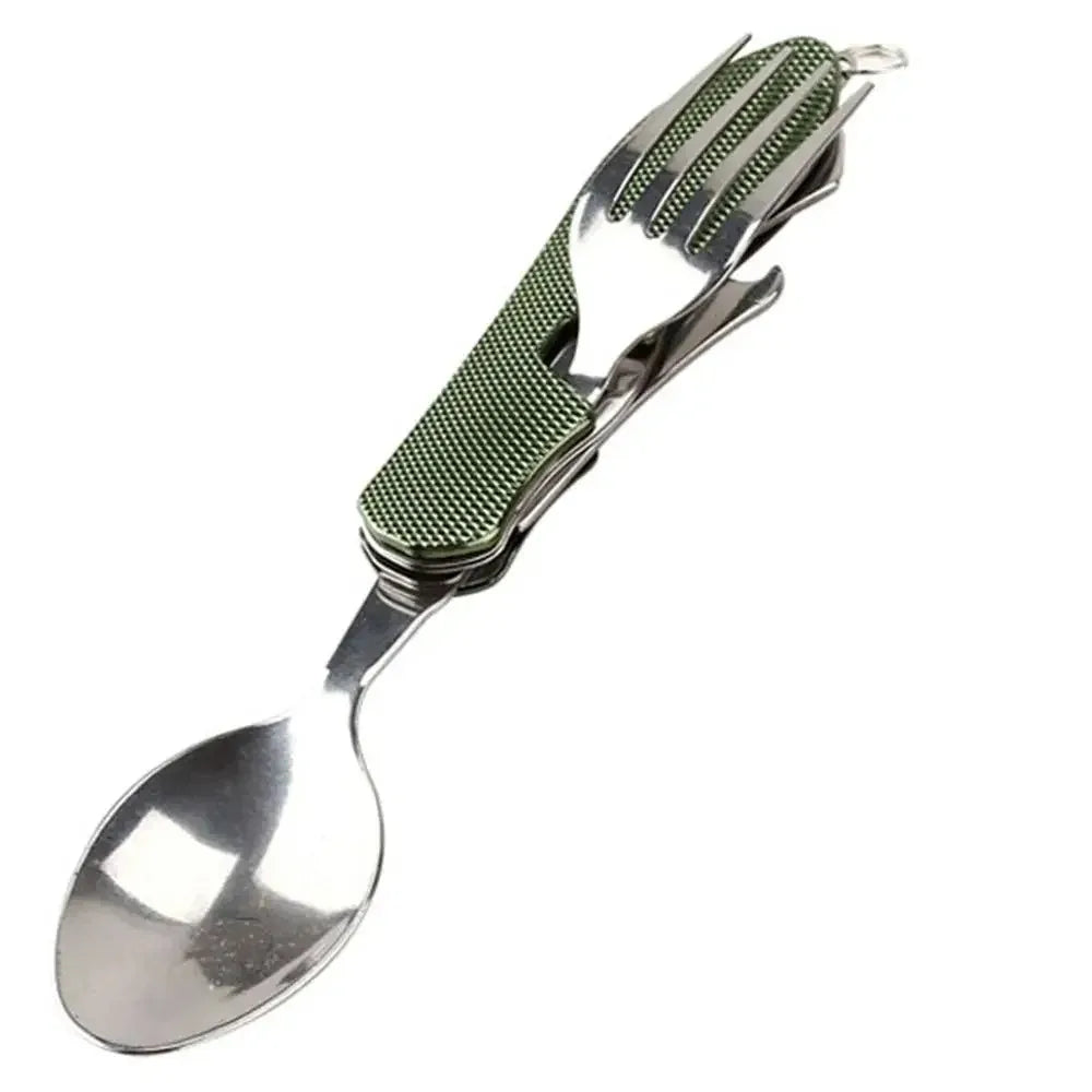 Foldable Tableware Combination Outdoor Portable Camping Set Flatware Kitchen and Home Folding Cutlery Picnic Dining Bar Garden