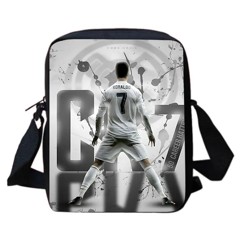 Cartoon C-CR7 Football-Stars Child School Backpack With Shoulder Bags Pencil Bags School Bags for Boys Girls Best Gift