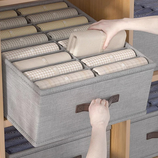 Wardrobe Clothes Storage Organizer Sweater T-Shirt Storage Box Thickened Pants Storage Box Underwear Socks Organizer For Home
