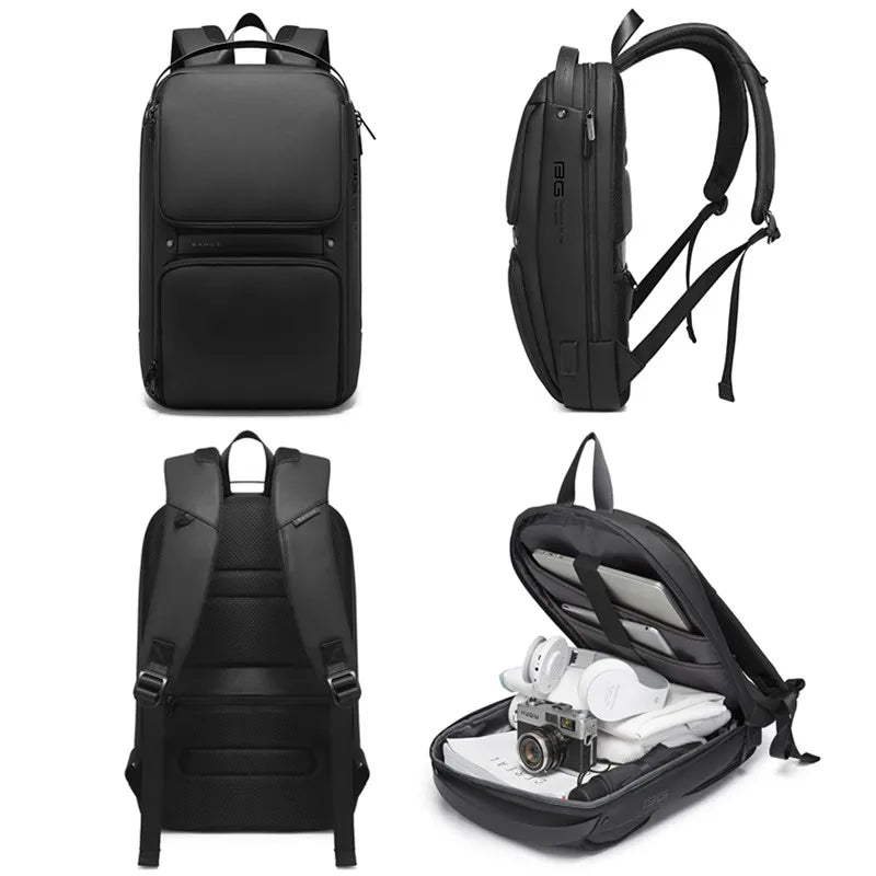 Original Unique Design Multi-Layer Space Business Backpack for Men and Teens, USB Charging 15.6-Inch Laptop Travel Backpack