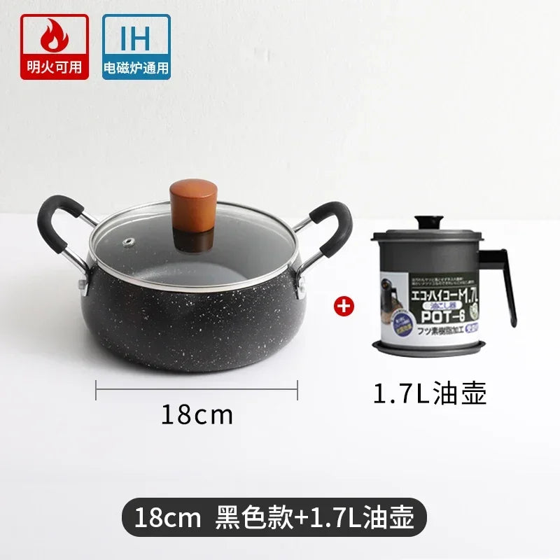 Tempura Deep Household Small Fryer Japanese Style Induction Cooker Universal Gas Universal Boss's Wife Keeps The Money Beaut