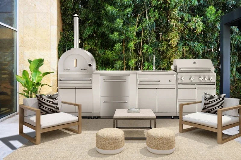 Kitchen Outdoor Set Outdoor Kitchen Cabinets Bbq Island Modern Grey Kitchen Sink Faucet CN;ZHE