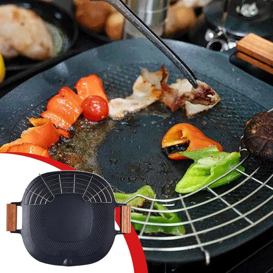 Griddle Pan Induction Cooker Cassette Stove Outdoor Grill Plate Teppanyaki Korean Style Barbecue Pan for Home Party Travel and