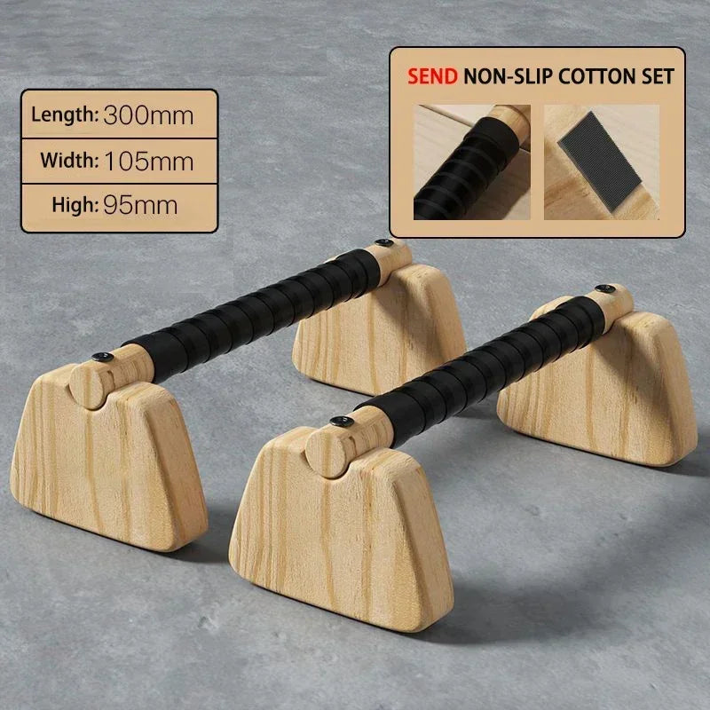 New Push Up Russian Stand Wooden Single and Parallel Bars Inverted Stand Practice Solid Wood Strength Training Equipment