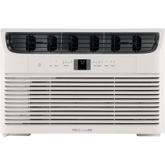 Window-Mounted Room Air Conditioner, 6,000 BTU with Multi-Speed Fan, Sleep Mode, Programmable Timer, in White