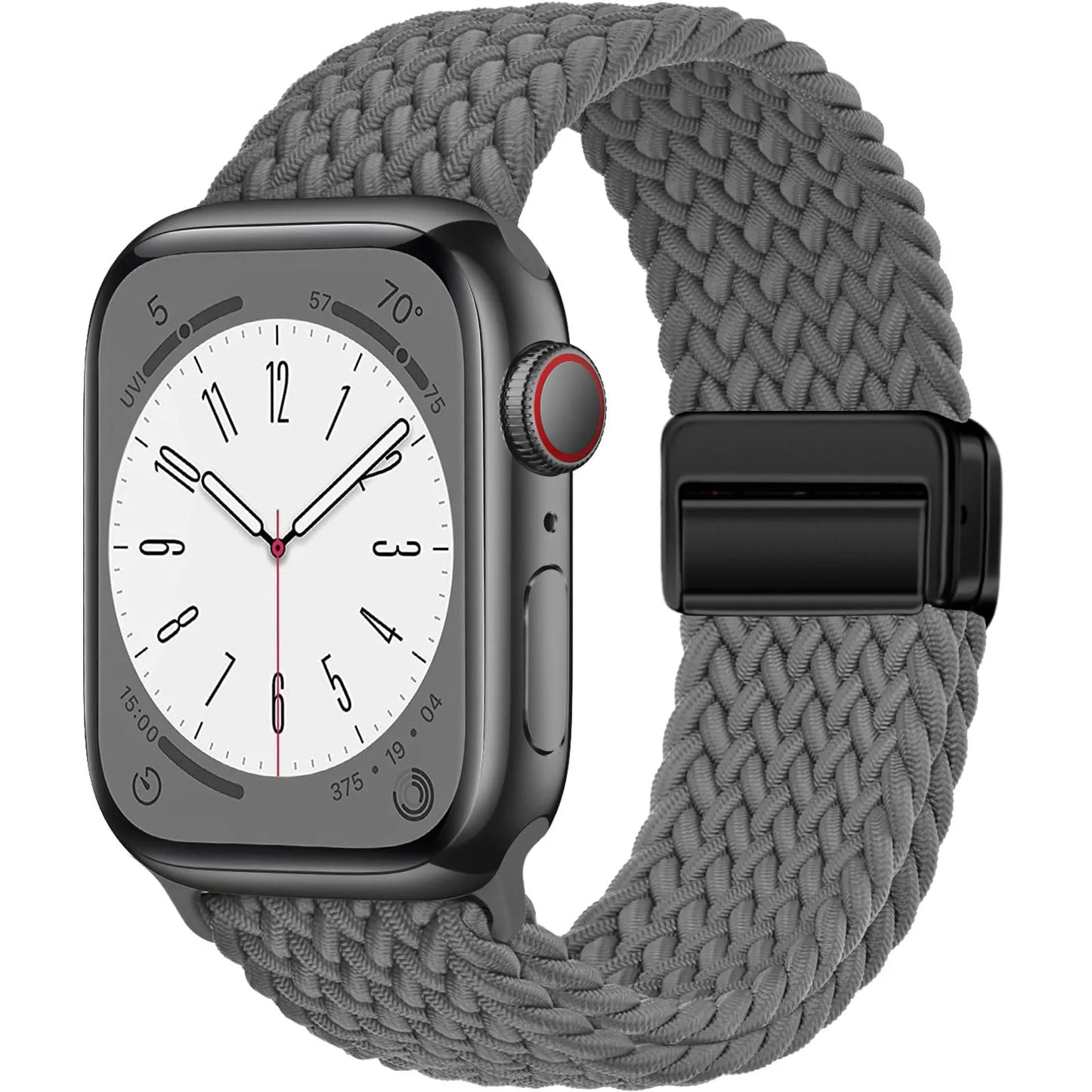 Nylon Braided Strap For Apple Watch Band 44mm 40mm 45mm 49mm 41mm 38mm magnetic buckle Bracelet iWatch series se 7 3 5 6 8 Ultra