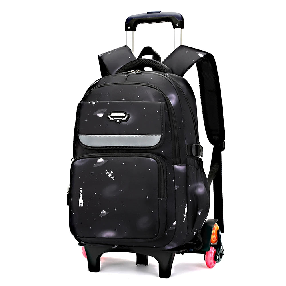 School Bags Trolley Children Mochilas Kids Backpacks With Wheel Trolley Luggage Girls princess backpack Backbag kids Schoolbag