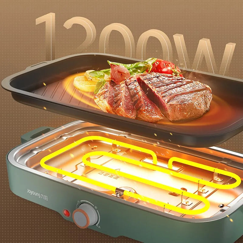 Joyoung Electric Oven Barbecue Grill Pan with Multiple Functions and Non-stick Coating 220V