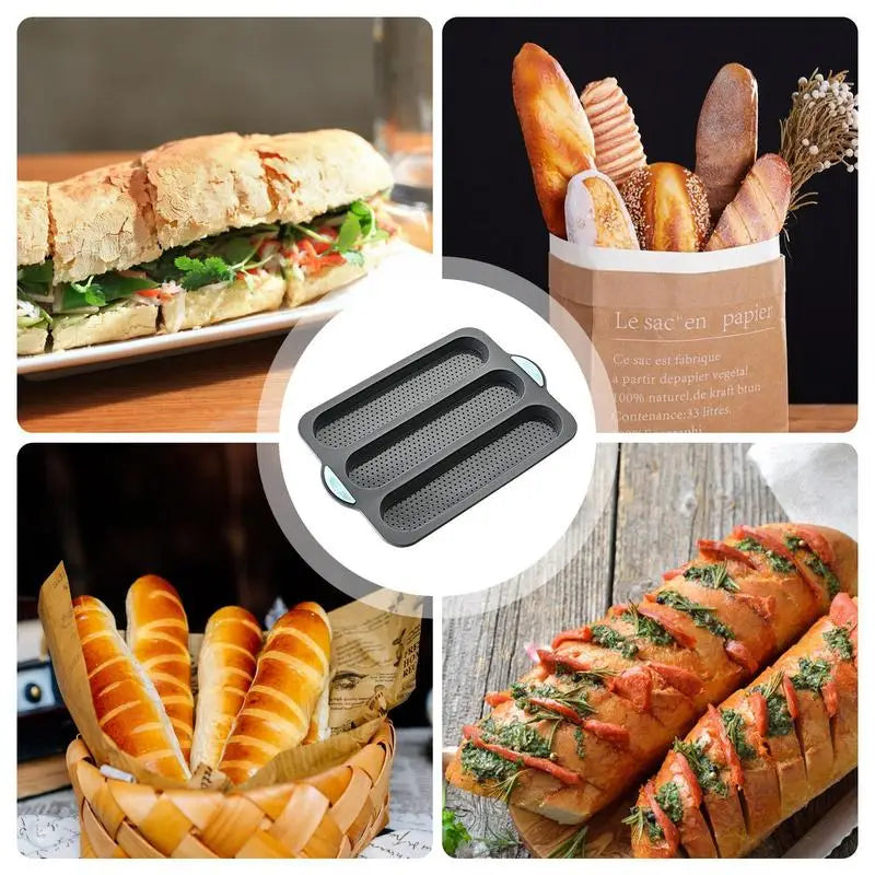 Bread Mold Sandwich Baking Liners Bread Loaf Forms 24x34.5cm/9.4x13.6inch French Bread Pan Silicone Professional Bakeware Baking
