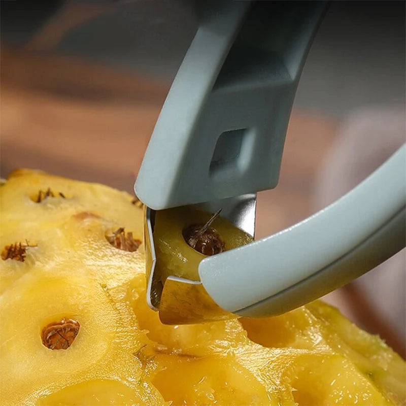 2/1pcs Pineapple Eye Remover Clips Strawberry Corer Slicer Huller Fruit Peeler Stainless Steel Cutter Household Kitchen Gadgets