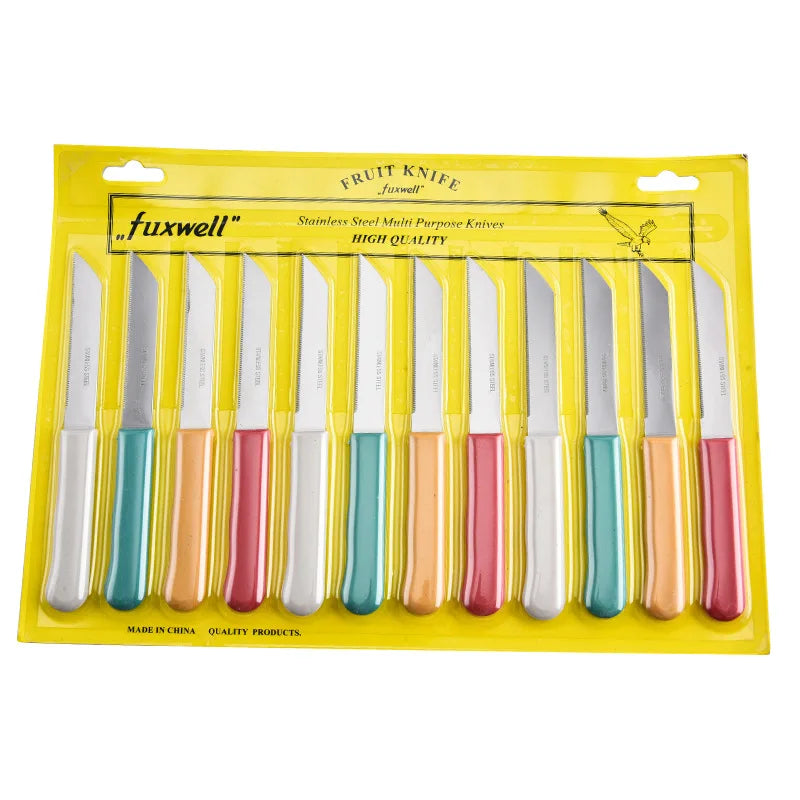 12pcs/Set Steak Knives Cutlery Set with Serrated Blade Dinner Knifes Set for Meat Bread Quality Kitchen Knife