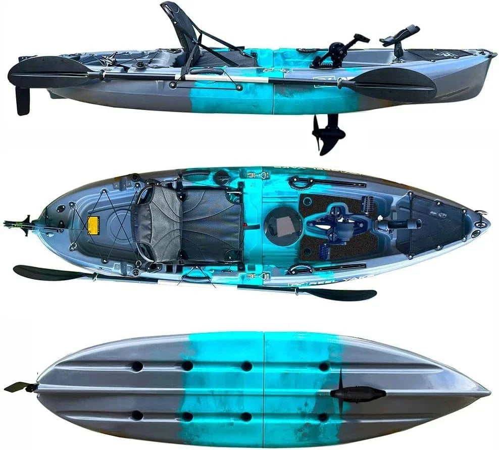 9.5ft Raptor Modular Propeller Drive Fishing Kayak 380 lbs Capacity, Super Lightweight Easy StoreCarry sea pro boat accessories