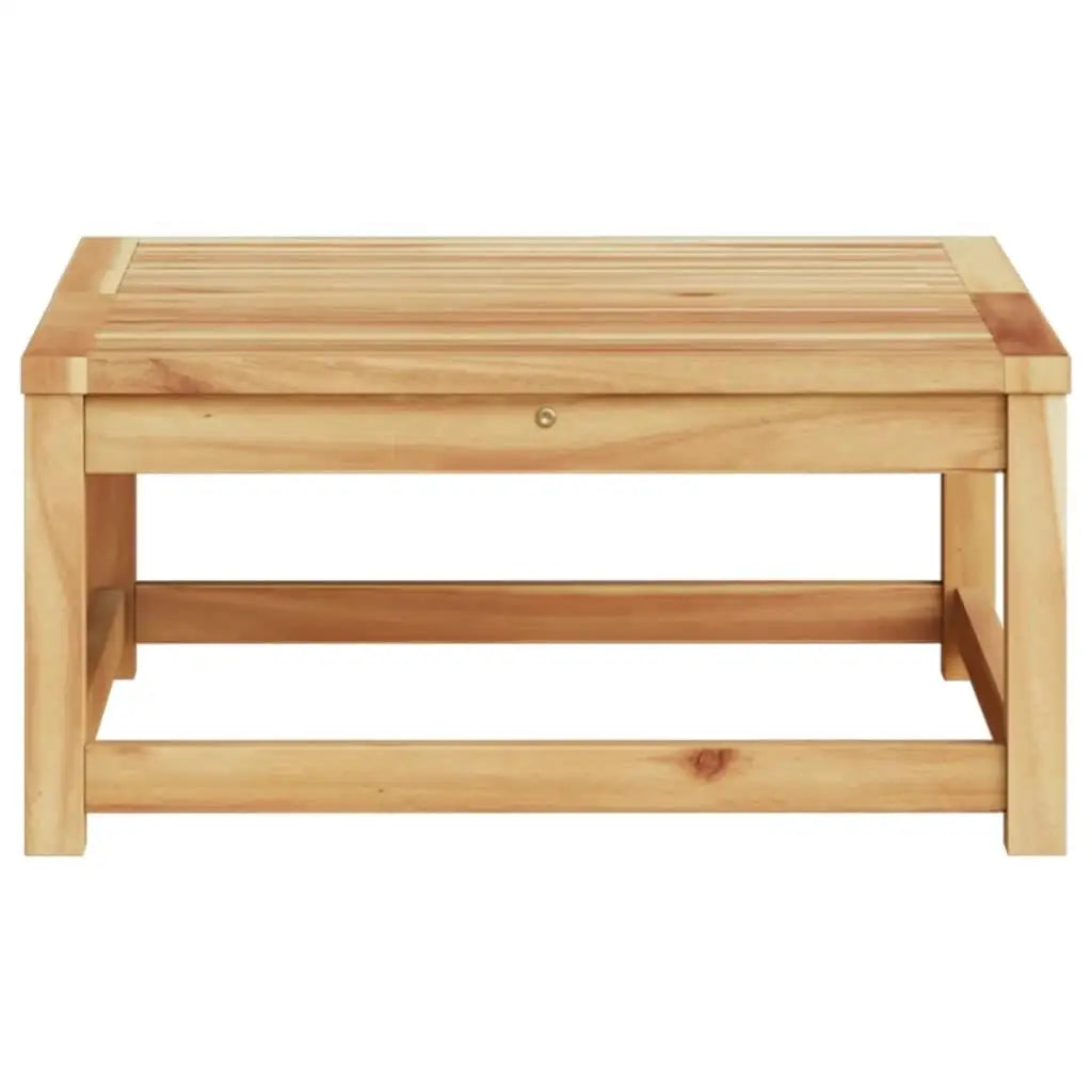 24.8x24.8x11.8 Solid Acacia Wood Patio Table - Durable Outdoor Furniture