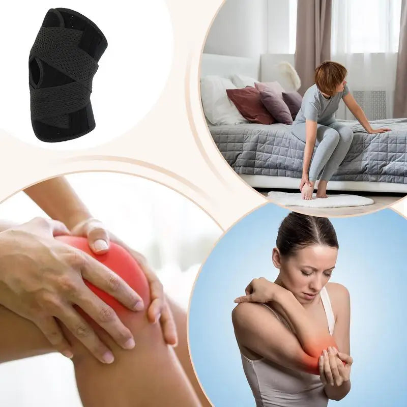 Hinged Knee Brace Adjustable Breathable Knee Compression Sleeve Wrap Non-Slip Knee Stabilizer Open Patella Support For Working