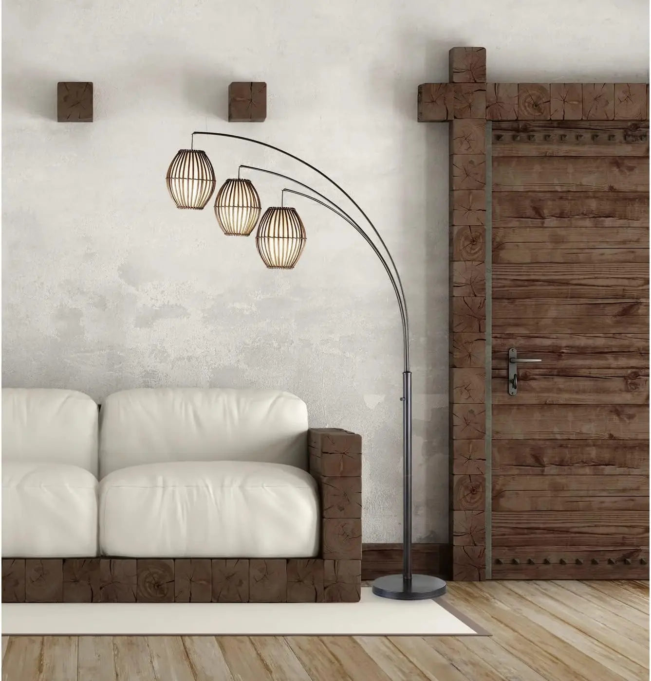 4026-26 Maui Arc Lamp, 82 in., 3x60W Incandescent,13 CFL, Antique Bronze, 1 Floor Lamp