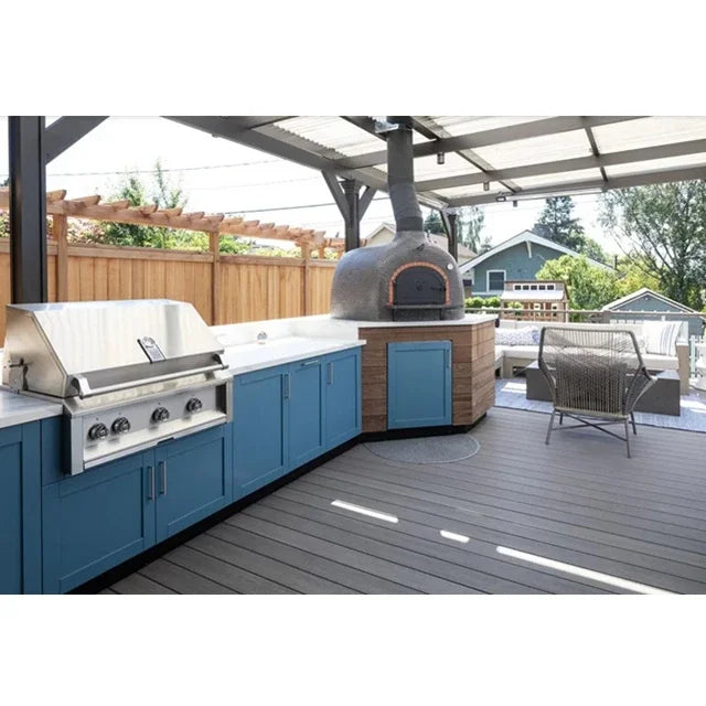 Outdoor Kitchen Commercial Charcoal Trolley Barbeque Grills  With Fridge And Gas Grills Roast Chicken Steak