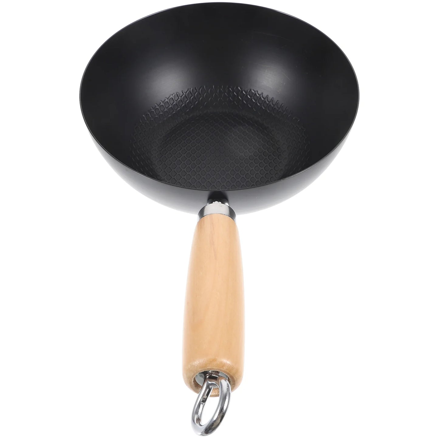Flat Bottom Wok Fry Pans Everyday Deep Frying Japanese Pot Home for Gas Stove Cooking Utensils Iron Kitchen Cookware