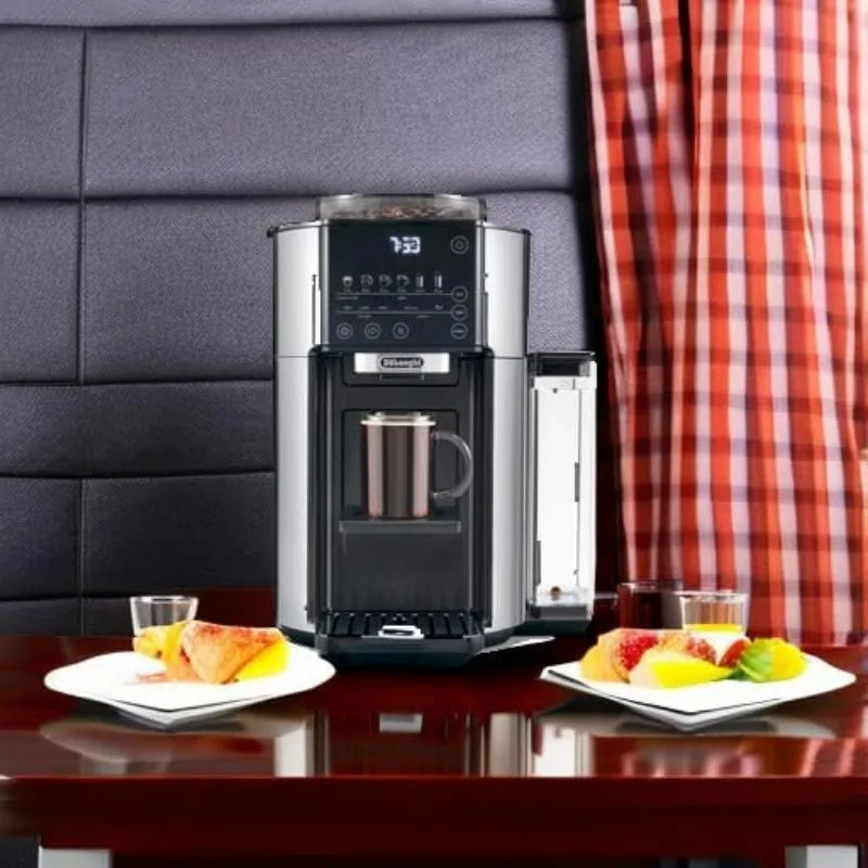 De'Longhi TrueBrew Drip Coffee Maker, Built in Grinder, Single Serve, 8 oz to 24 oz, Hot or Iced Coffee, Stainless, CAM51025MB