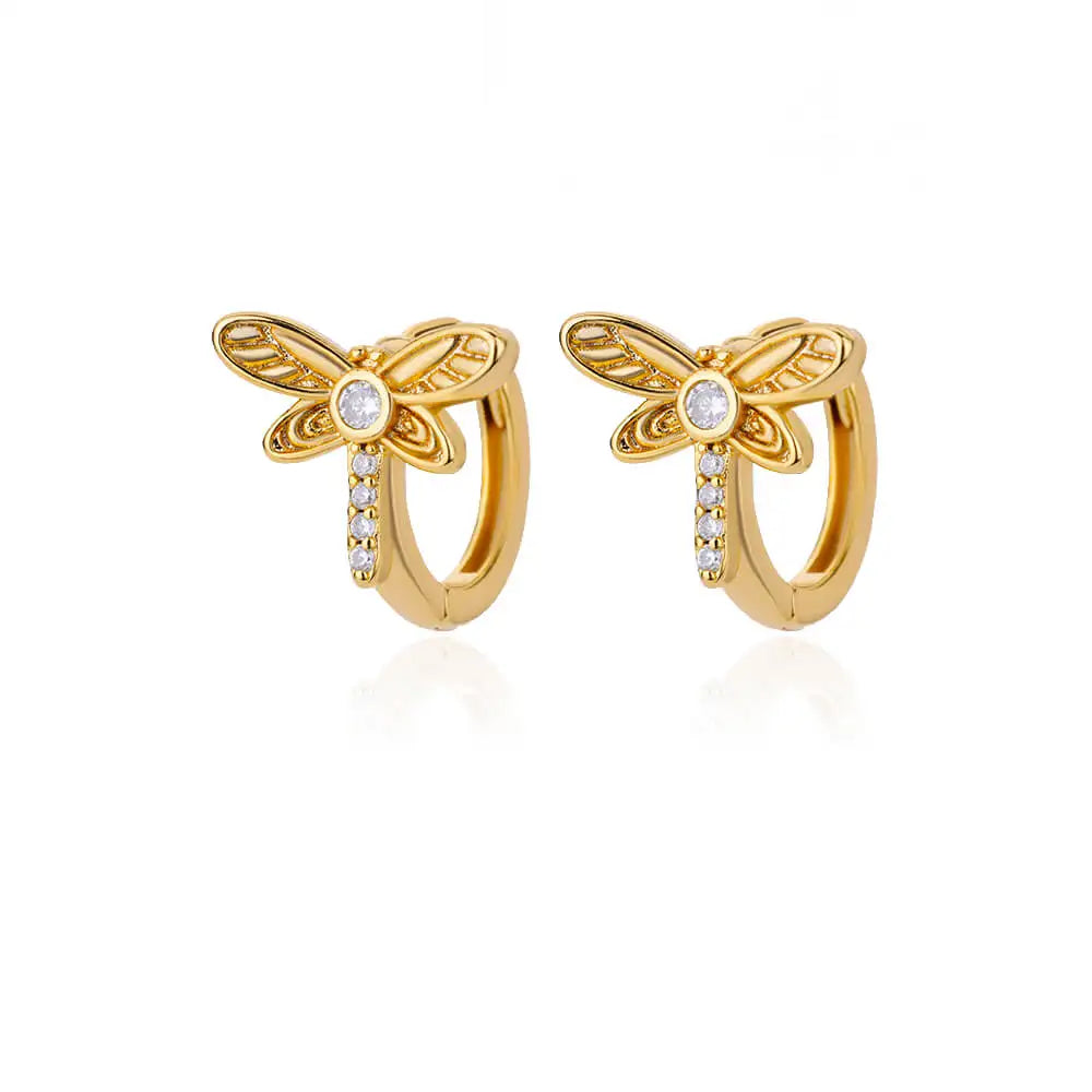 Fashion Rabbit Crystal Hoop Earrings For Women Zircon Leopard Head Owl Elephant Butterfly Earring Animal Jewelry Wedding Gift