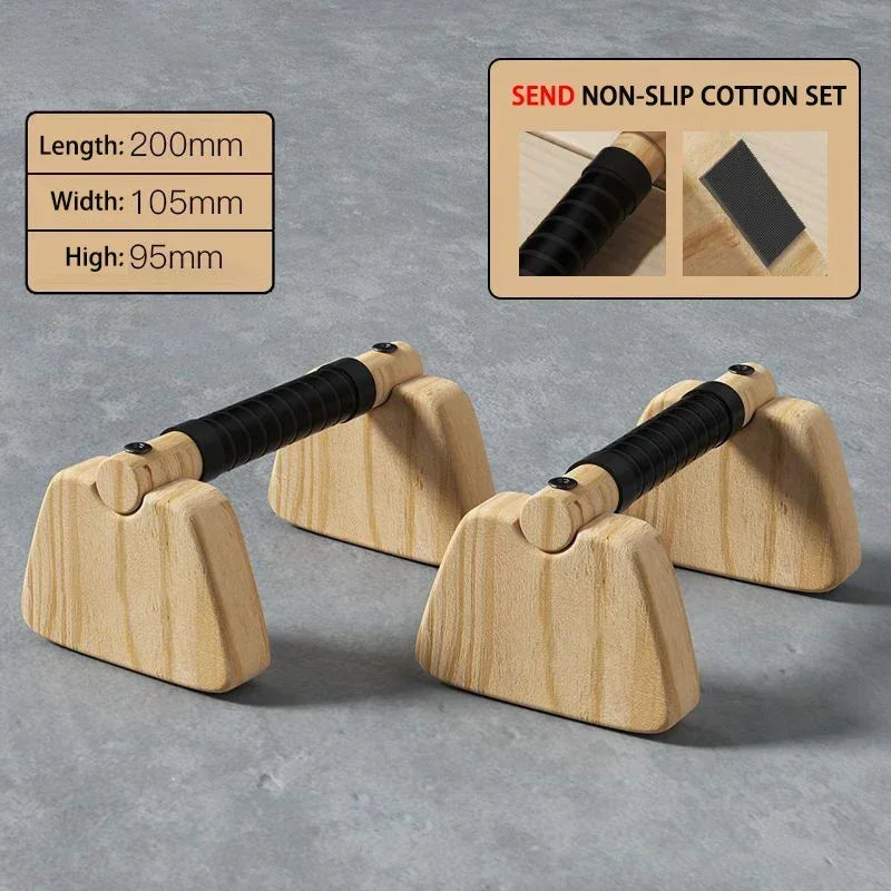 New Push Up Russian Stand Wooden Single and Parallel Bars Inverted Stand Practice Solid Wood Strength Training Equipment