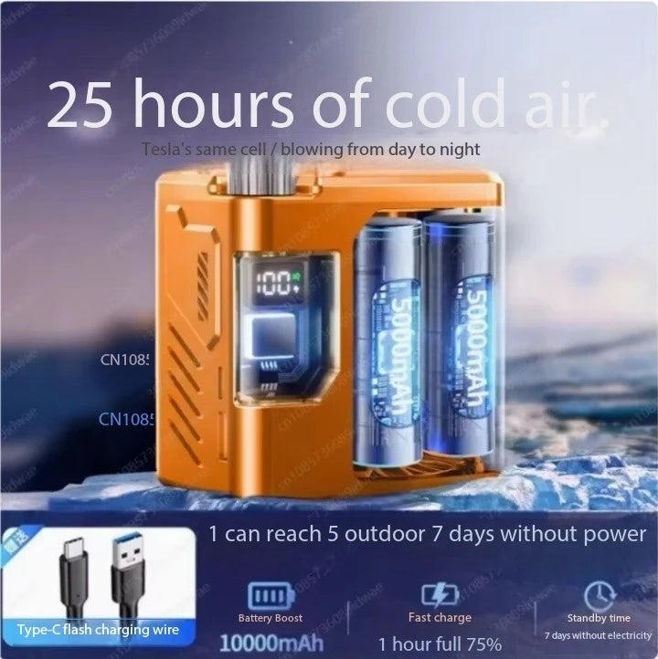 Portable clip waist,outdoor welder,ground charging,small super long battery life,strong refrigeration,air conditioner,small fan
