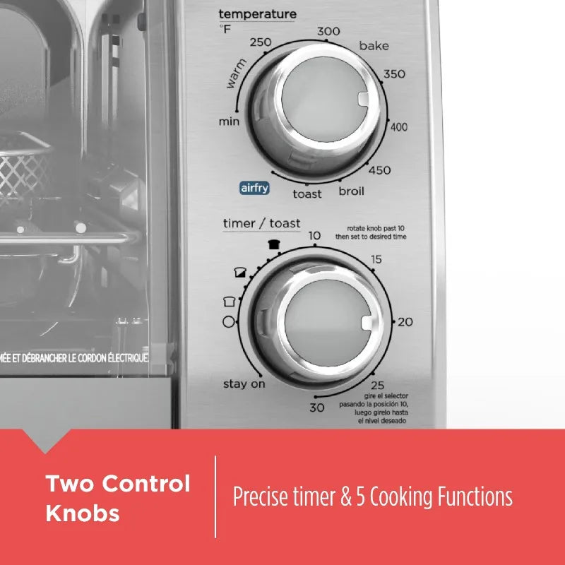 BLACK+DECKER 4 Slice Toaster Oven - Silver - TO1700SG