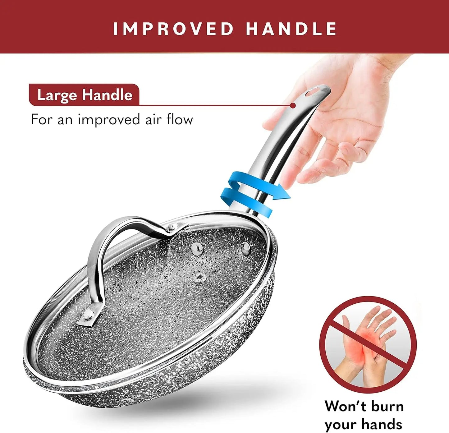 Home Hero Pots and Pans Set Non Stick - Induction  Kitchen Cookware Sets +  Sets - Non Stick,  Free, Oven