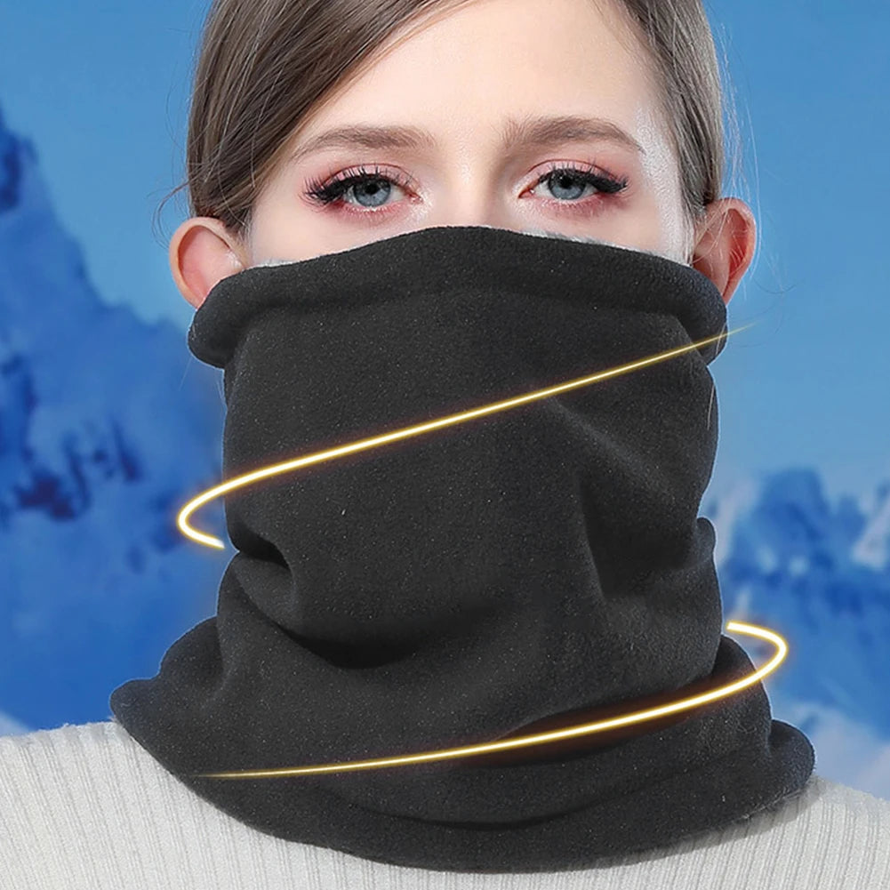 Men Women Winter Neck Warmer Windproof Cold Weather Scarf Fleece Fashion Soft Face Scarf Mask for Skiing Cycling Outdoor Sports