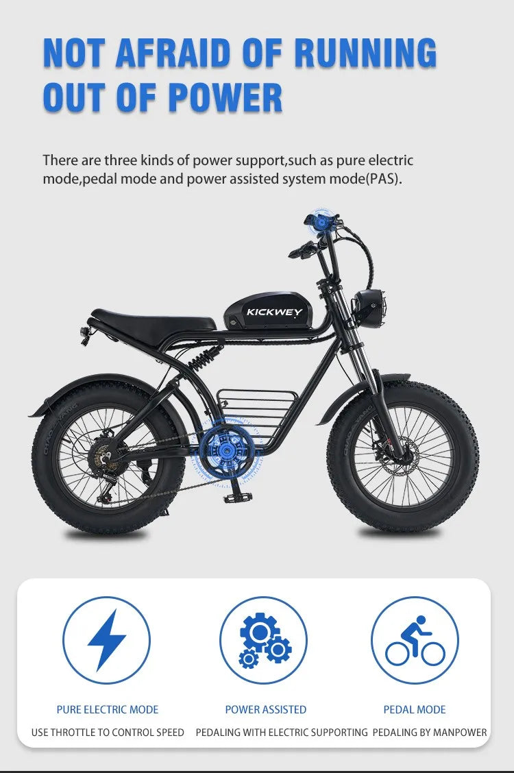 4.0Fat Electric Bike for Adults, 1500W 40MPH,48V 20/23AH,Max 75Miles Electric Motorcycle 20" Fat Tire Dirt Bike,  7-Speed E-Bike