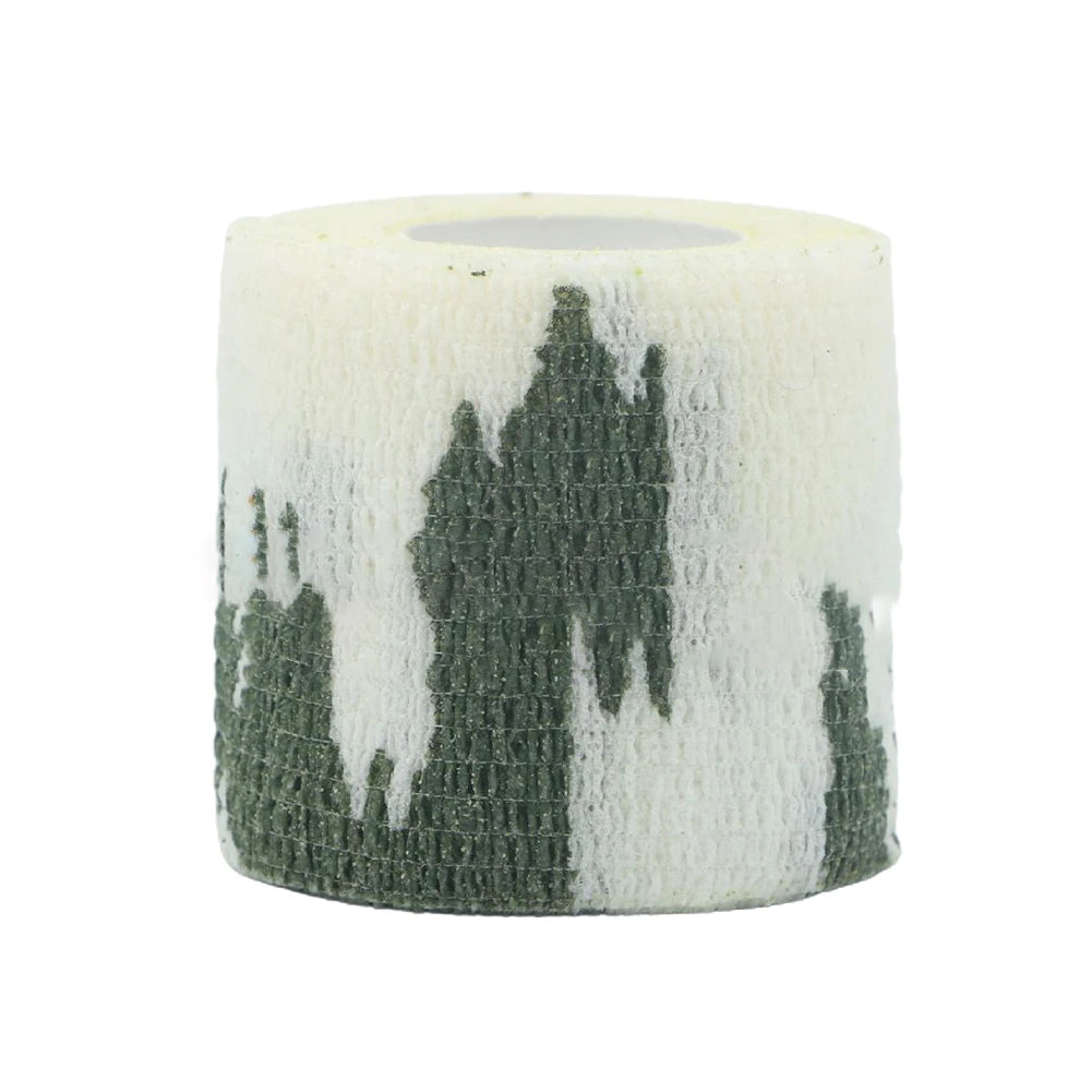 Hand Tool Camo Form Reusable Self Cling Camo Hunting Rifle Provide Insulation Fabric Tape Wrap Polyester Camouflage Equipment