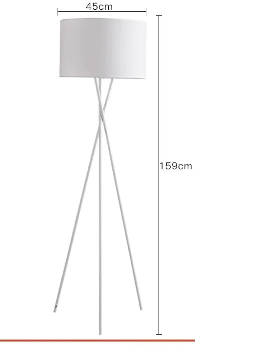 Fabric Led E27 Floor Lamp for Living Room Tripod Design Sofa Side Standing Lamps Bedroom Remote Control Dim Bedside Lights