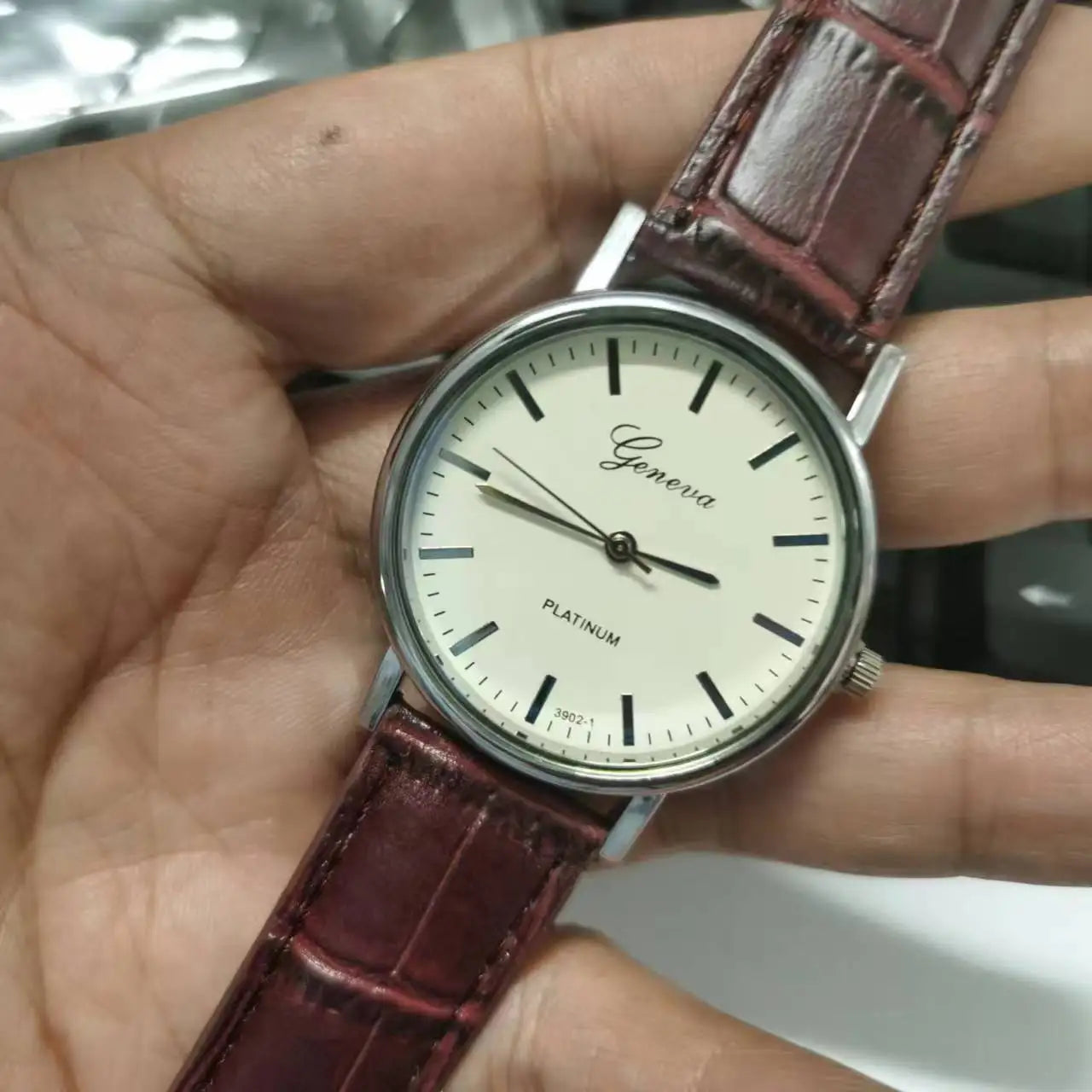 WOKAI high quality casual men's belt quartz watch classic retro Roman simple style business male student electronic clock