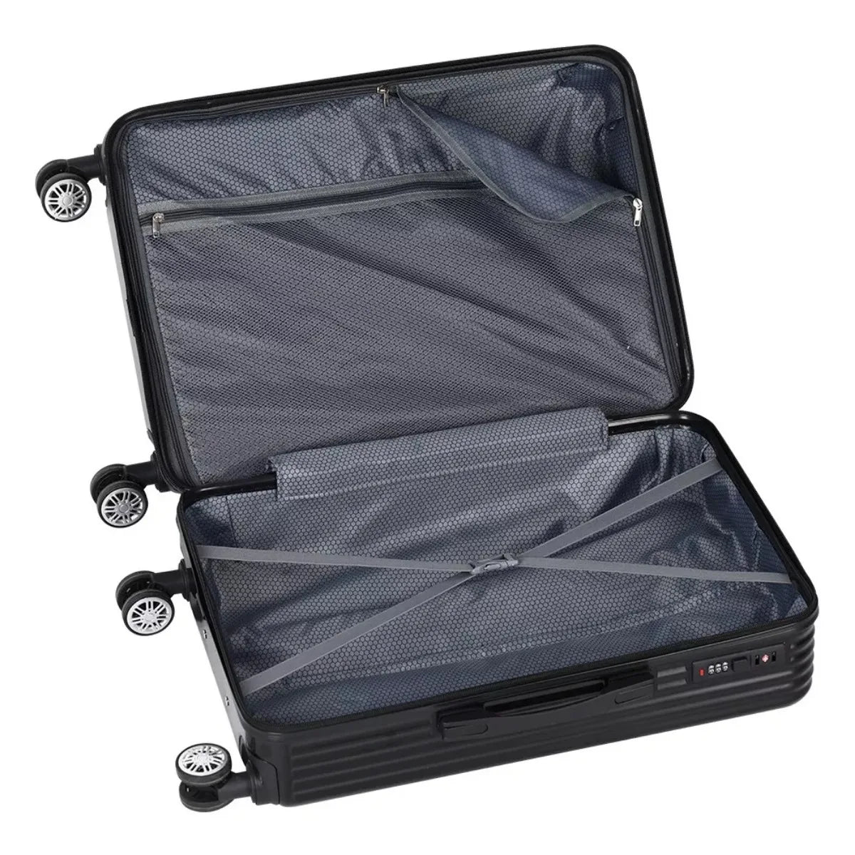 Luggage Suitcase 3-piece travel bag with roller hard edge Travel bag 20/24/28"