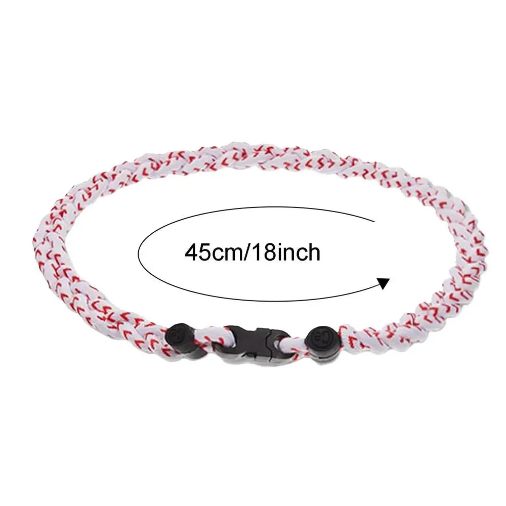 Braided Baseball Necklace Multipurpose Novelty Rope Necklace 18 Inches Sports Necklace Athletes Necklaces For Soccer