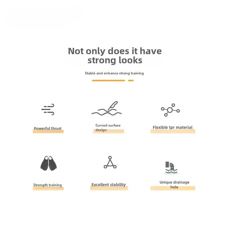 1 Pair Portable Short Swimming Fins Flippers Diving Fins Snorkeling Fins Scuba Diving Flipper Swimer Training For Swim Equipment