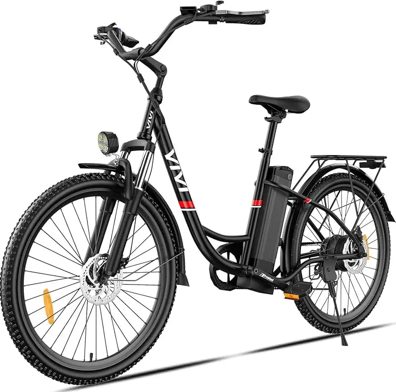 QVivi for Adults 750W Peak Ebike with Removable Battery, 26'' Electric Commuter Bike 21.7MPH; 50 Miles Adult Electr