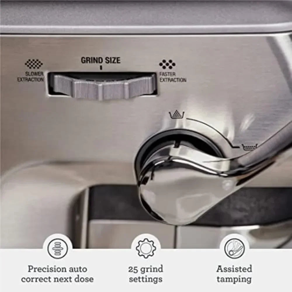 the Barista Express Impress Espresso Machine with Grinder & Milk Frother, Espresso Maker with Assisted Tamping,