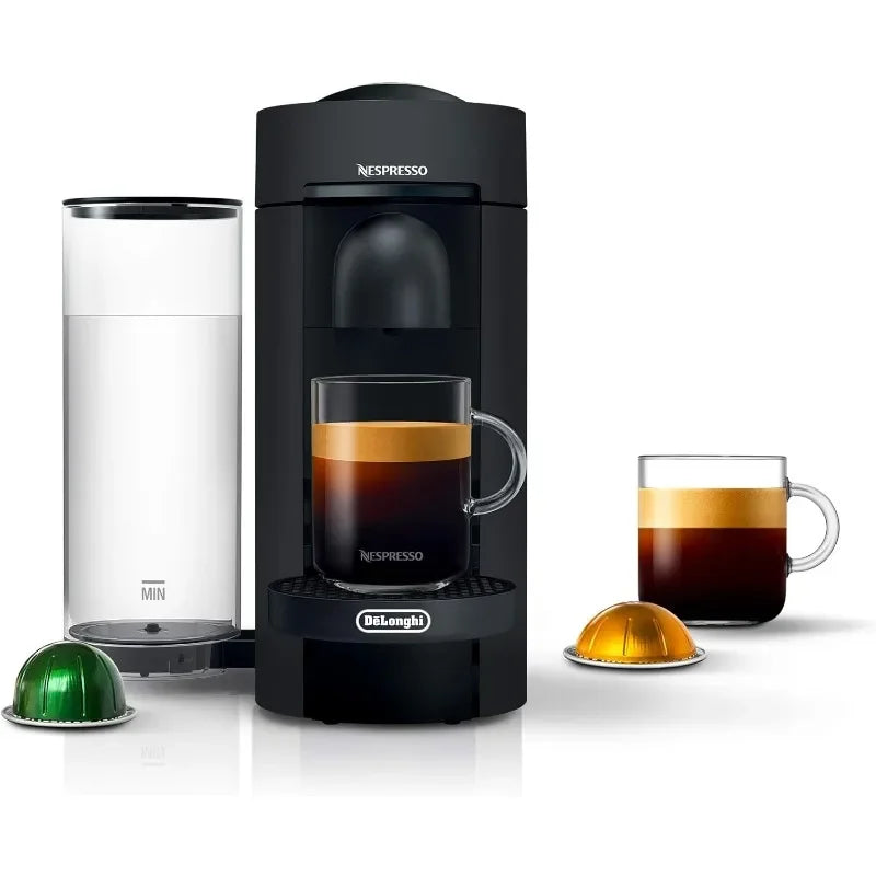 Nespresso VertuoPlus Deluxe Coffee and Espresso Machine by De'Longhi with Milk Frother, 5 ounces, Matte Black