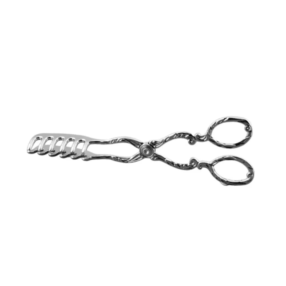 Kitchen Accessory Gold-plated Fruit Salad Clip European Vintage Silver/Gold Food Tong Embossed Cake Clip Dessert