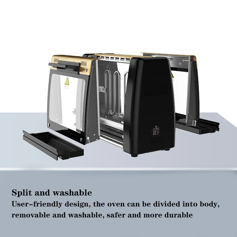 220V Household Smokeless Healthy Skewers Machine Korean Electric Barbecue Grill Automatic Rotating Kebab Machine Oven Grill