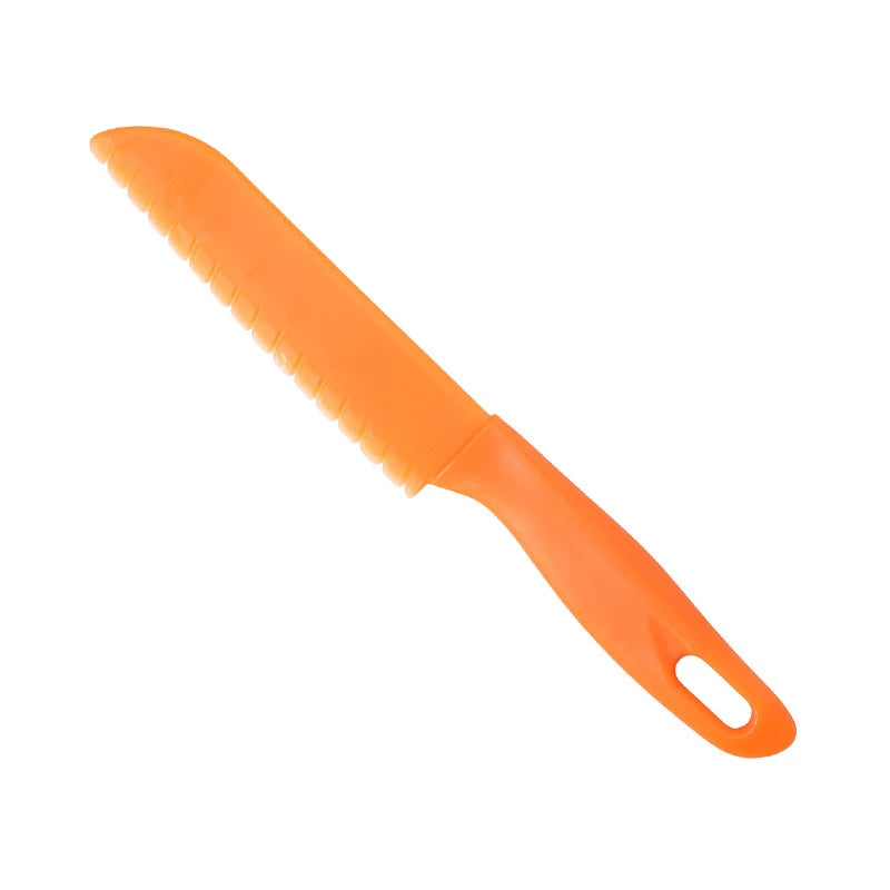 Kids Knife Plastic Fruit Sawtooth Cutter Safe Kitchen Chef Bread Lettuce Toddler Cooking Paring Knives Children's Knife For Kids