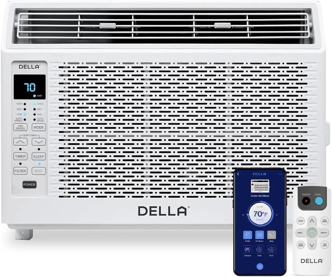 5000 BTU Window Air Conditioner Cools Up To 150 Sq. Ft, Energy Saving AC Unit, Easy Install Kit, Efficient Cooling for Room
