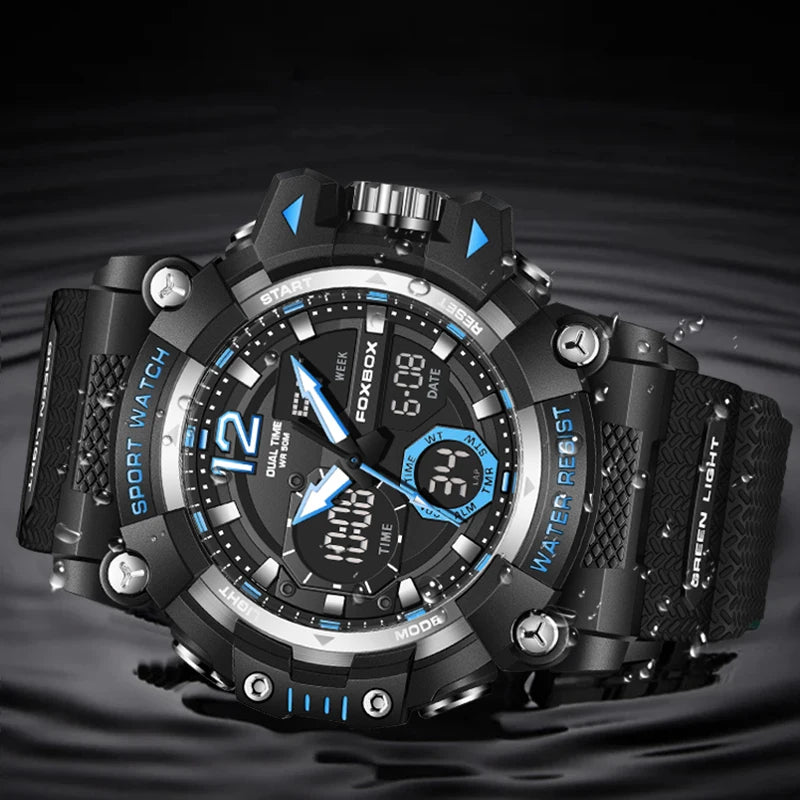 LIGE New Business Watch Men Fashion Military Sports Waterproof Watch For Men FOXBOX Top Brand Luxury Men's Quartz Wristwatches