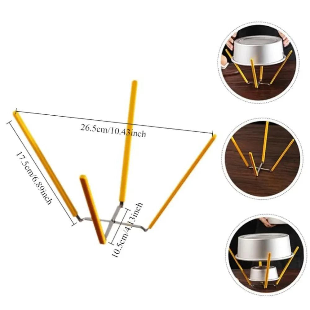 Collapsible Stainless Steel Cake Cooling Rack Multifunction Convenient Chiffon Cake Cooling Rack for Baking Essential Gadgets