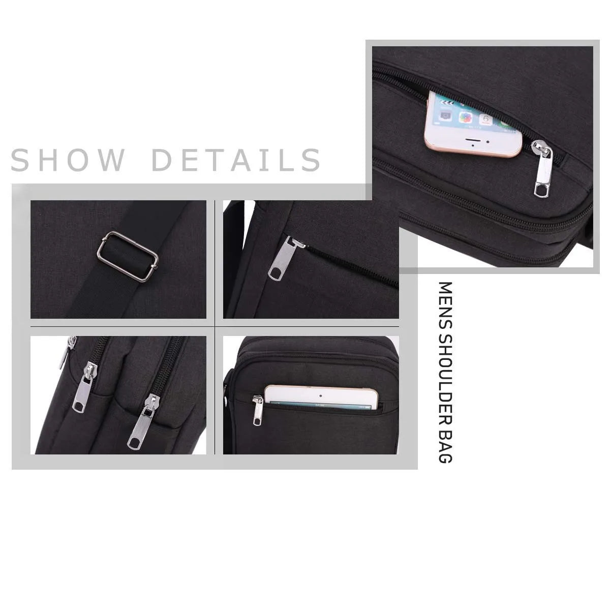 KL928 Men's Messenger Bag - Crossbody Shoulder Bags Travel Bag Man Purse Casual Sling Pack for Work Business