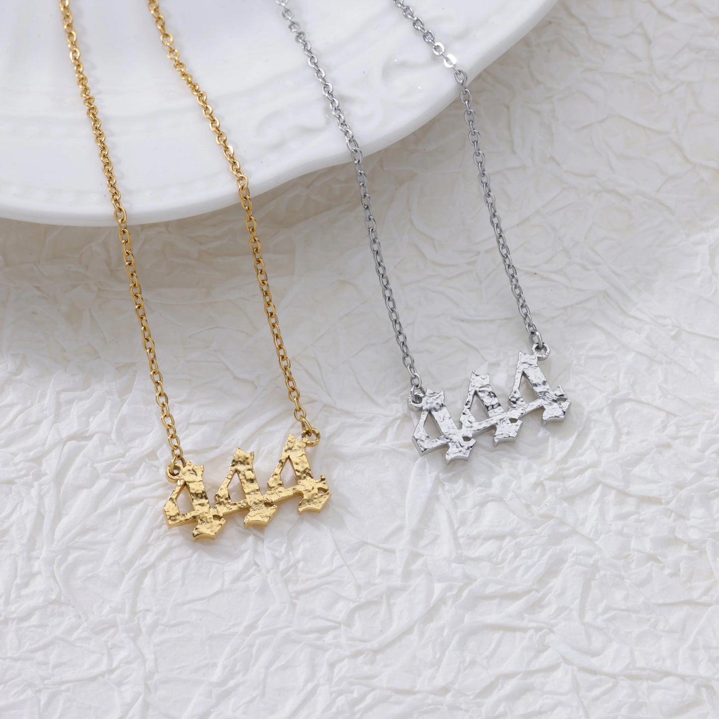Stainless Steel Number Necklaces For Women Men Gold Color 111 222 333 444 555 777 888 999 666 000 Pendant Necklace Jewelry Neck